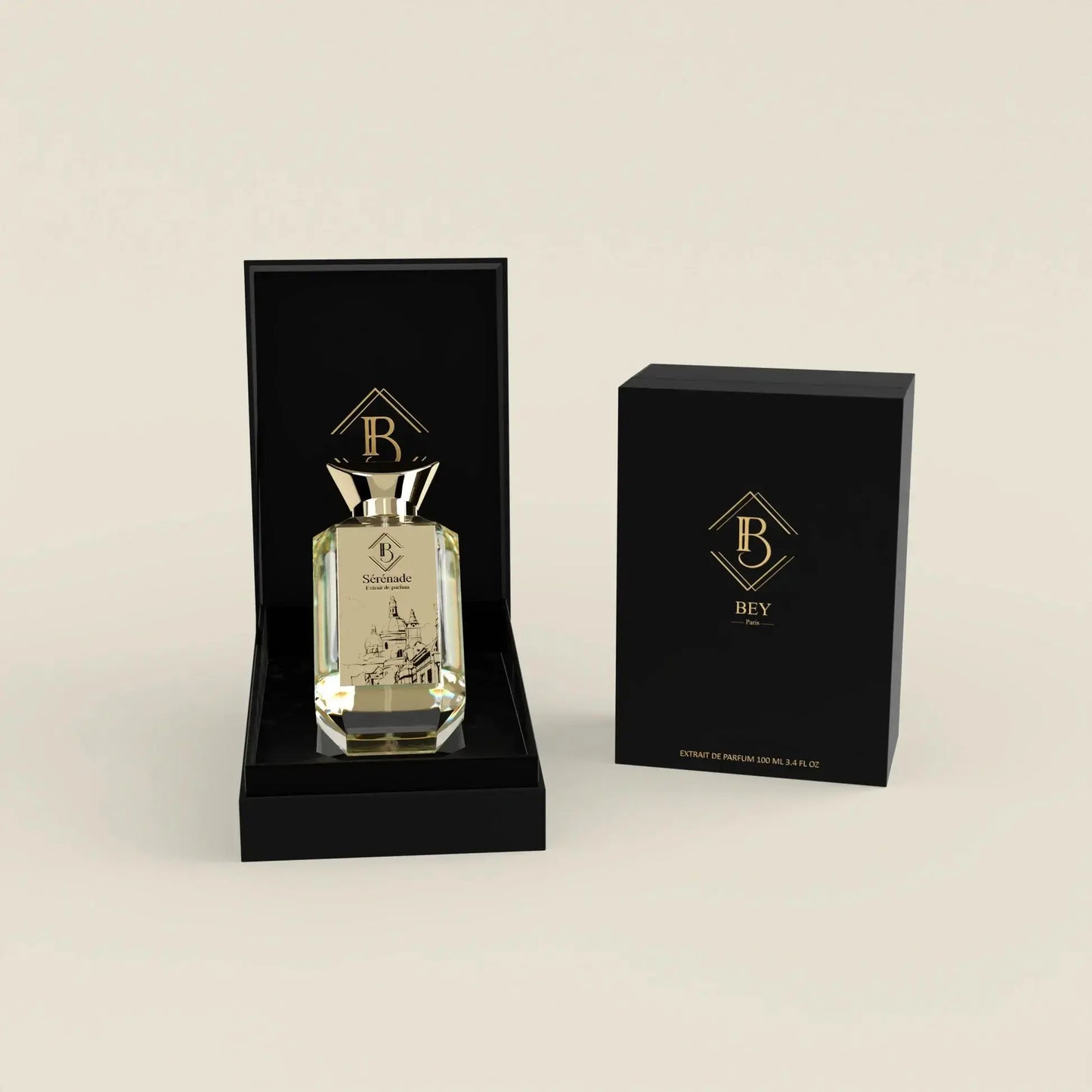 Bouteille Sérénade Bey parfum niche intense